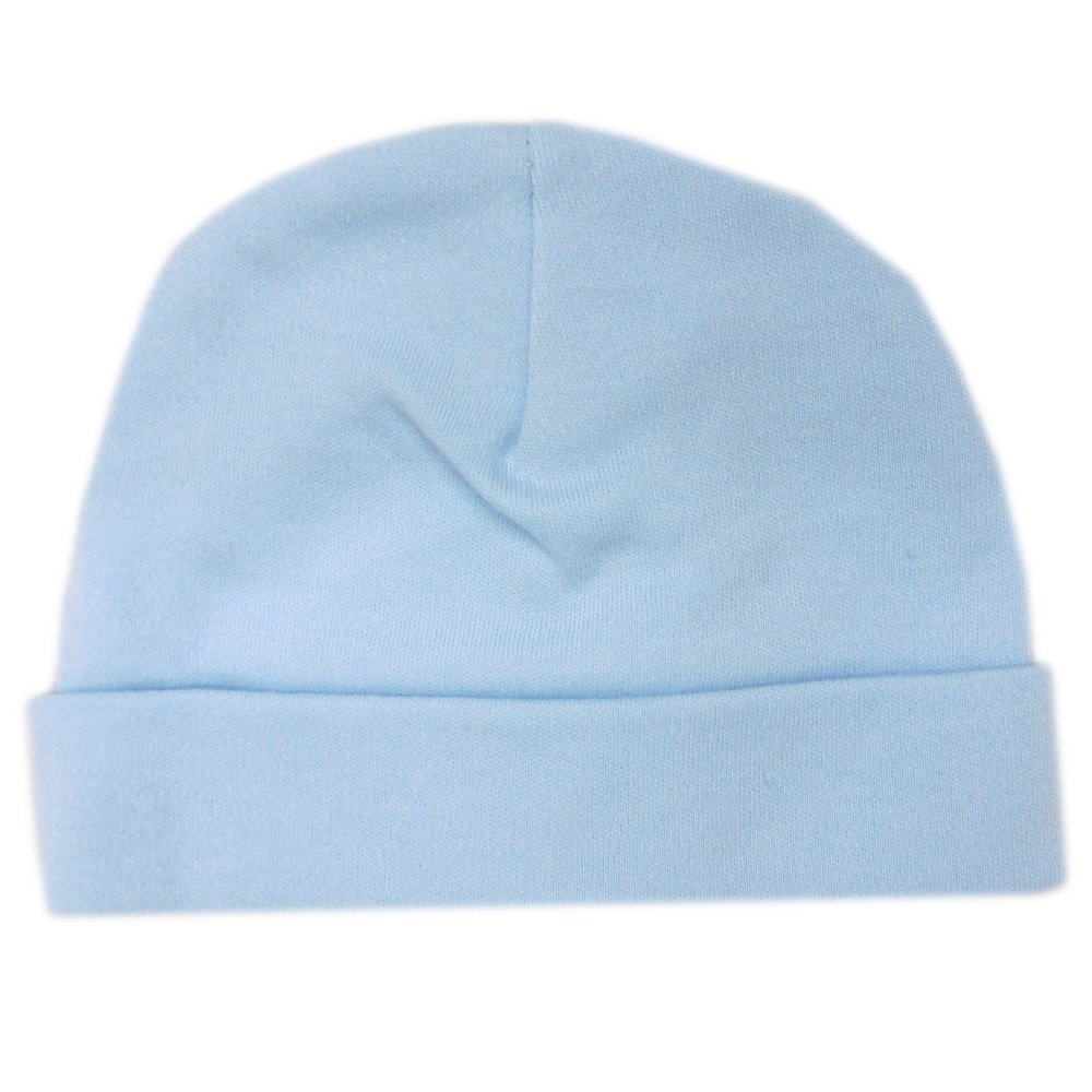 BH3: Baby Plain Sky Cotton Hat (Newborn) Made in UK BH3: Baby Plain Sky Cotton Hat (Newborn) Made in UK